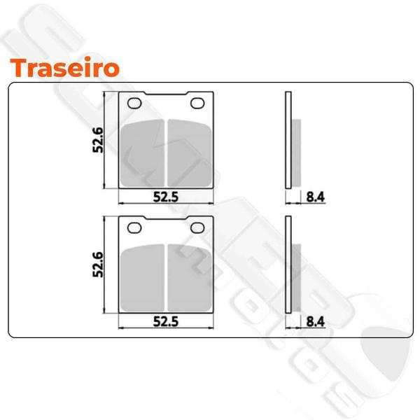 Imagem de Jogo Pastilha Diant+Tras Gsf 600 N Bandit/ Rf 600R Fischer