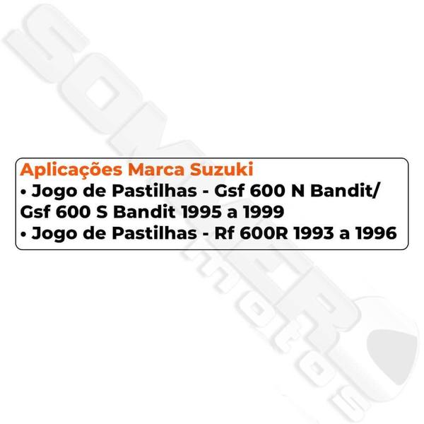 Imagem de Jogo Pastilha Diant+Tras Gsf 600 N Bandit/ Rf 600R Fischer