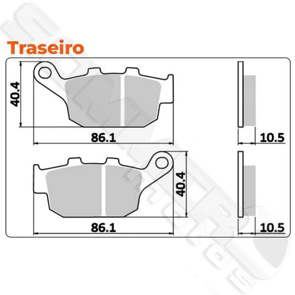 Imagem de Jogo Pastilha Dianteira+Traseira Cb 300R Sem Abs Fischer