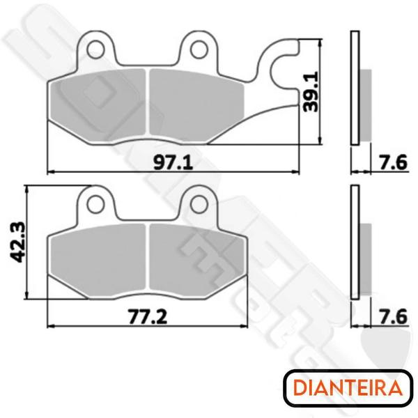 Imagem de Jogo Pastilha Freio Diant +Tras Fer 250 Até 2015 Vl Brakes