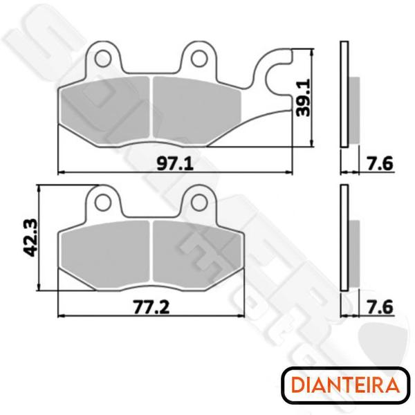 Imagem de Jogo Pastilha Freio Diant + Tras Ninja 250/ 300 Vl Brakes