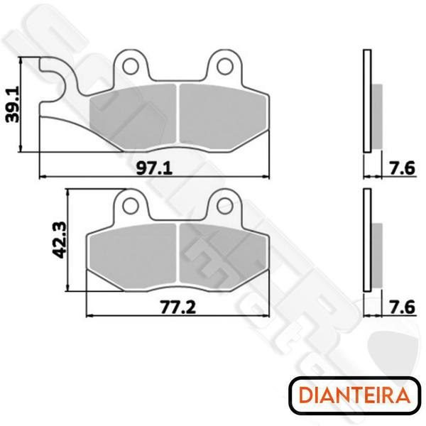 Imagem de Jogo Pastilha Freio Diant+Tras Xtz 250 Lander 2007 A 2015