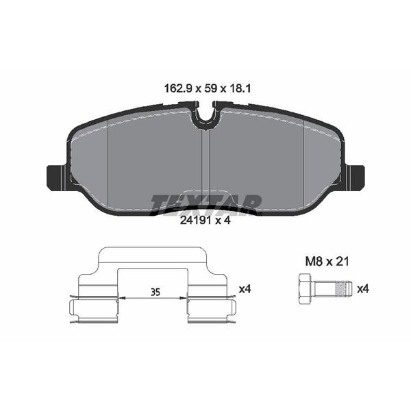 Imagem de Jogo Pastilha Freio Dianteira - Discovery 3 2004 A 2009 / Discovery 4 2009 A 2012 / Range Rover 3 2002 A 2012 / Range Rover Sport 2005 A 2013 - 241910