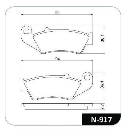 Imagem de Jogo Pastilha Freio Dianteira e Traseira Cobreq N-917 + N-943 Falcon NX4 XRE 300 S/ ABS