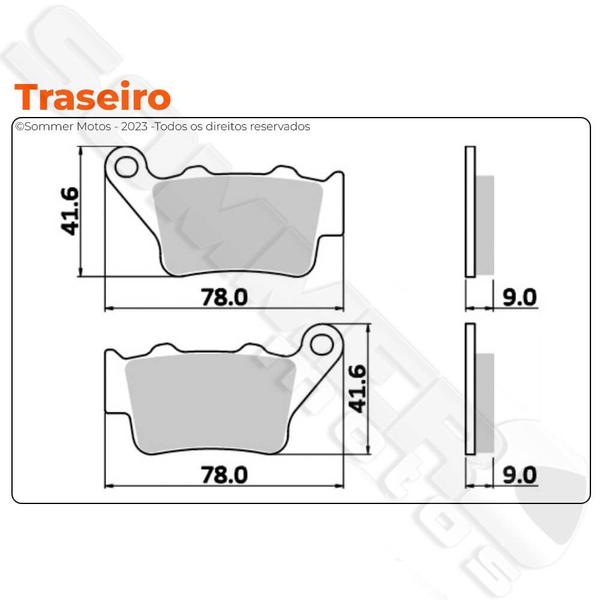 Imagem de Jogo Pastilha Freio Dianteiro+Traseiro Cb 500/ Xt 660R/ Bmw F650 Gs Dakar/ G 650 Gs-Gs Sertão T-mac