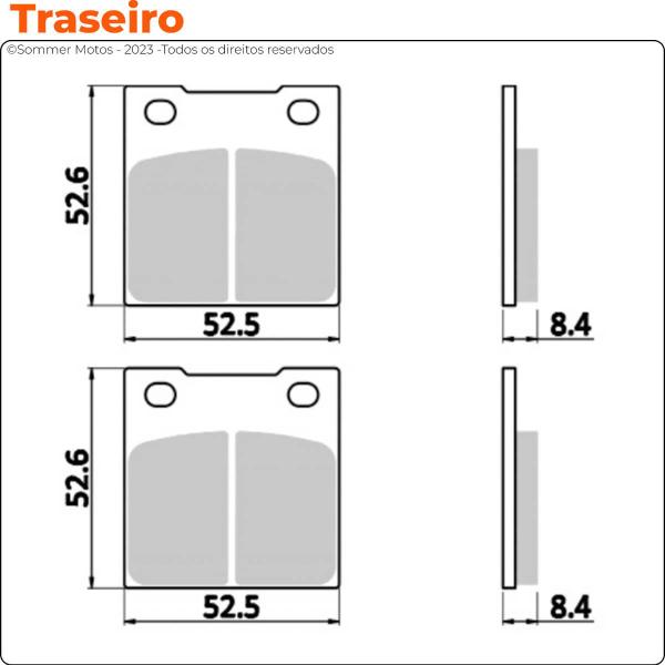 Imagem de Jogo Pastilha Freio Dianteiro+Traseiro Gsf 600 N Bandit/ Rf 600R T-mac