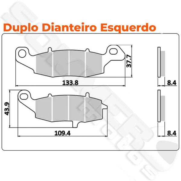 Imagem de Jogo Pastilha Freio Dianteiro+Traseiro Gsf Bandit 650/ S Bandit 2005 Fischer