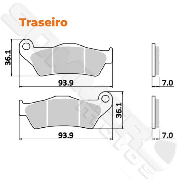 Imagem de Jogo Pastilha Freio Dianteiro+Traseiro Kfx 400/ Yfm Warrior 300/ Lt-Z 400 Quad Sport Valencia Brakes