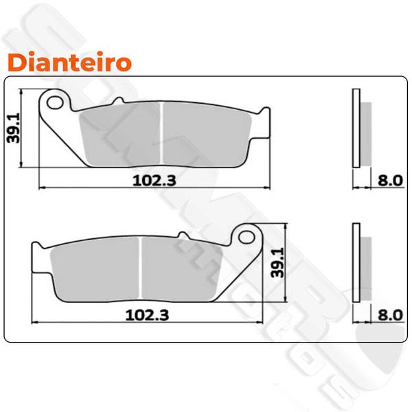 Imagem de Jogo Pastilha Freio Dianteiro+Traseiro Kymco Xciting 500 Fischer