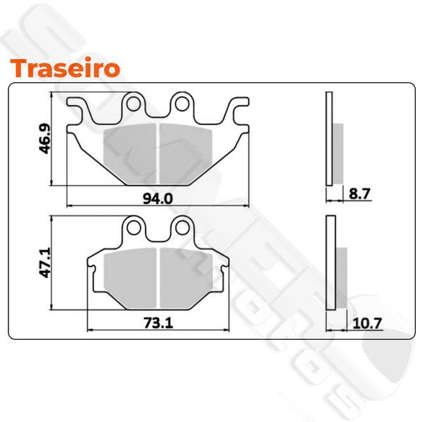 Imagem de Jogo Pastilha Freio Dianteiro+Traseiro Nh 190 Valencia Brakes