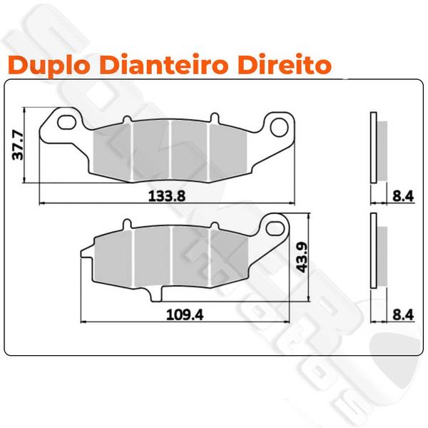 Imagem de Jogo Pastilha Freio Dianteiro+Traseiro Vn Classic 1600 Fischer