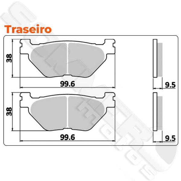 Imagem de Jogo Pastilha Freio Dianteiro+Traseiro Yamaha Fjr 1300 Abs Valencia Brakes