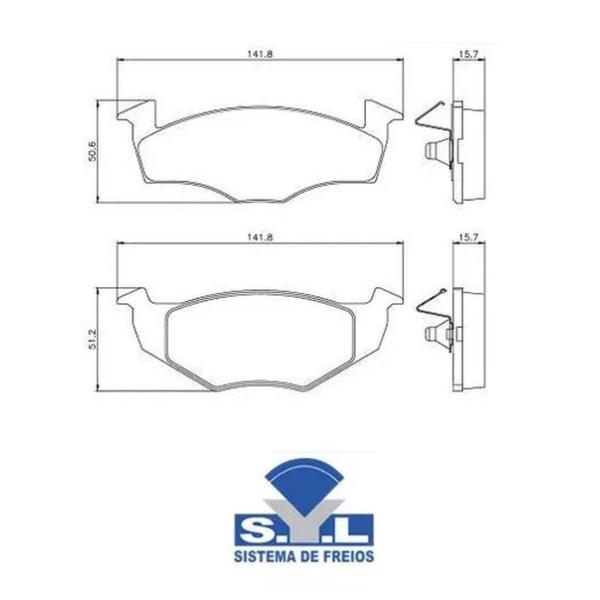 Imagem de Jogo Pastilha Freio Fox Gol G5 Polo Saveiro Voyage 1410