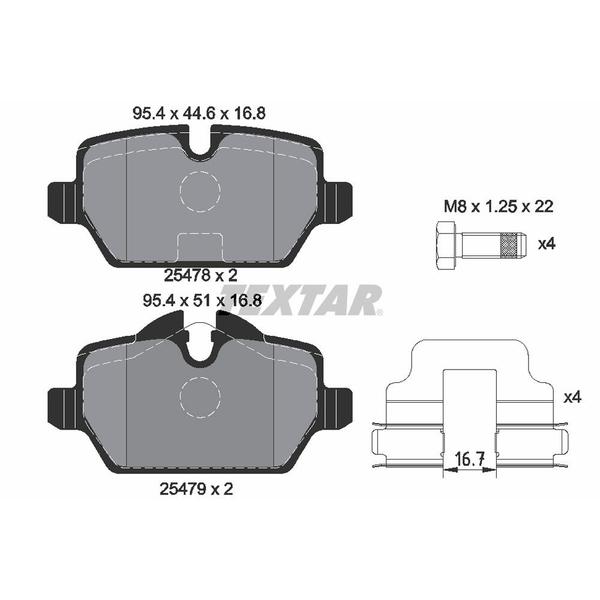 Imagem de Jogo Pastilha Freio Traseira - Mini Countryman 2010 A 2016 / Mini Paceman 2012 A 2016 - 2547801