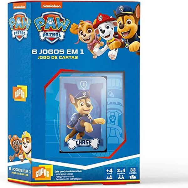 Jogo Patrulha Canina: 6 Jogos Em 1 / Jogos Divertidos - Copag 31362 Imagem de Jogo Patrulha Canina: 6 Jogos Em 1 / Jogos Divertidos - Copag 31362