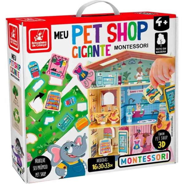 Imagem de Jogo Pedagógico Meu Pet shop Gigante Montessori - Brincadeira de Criança