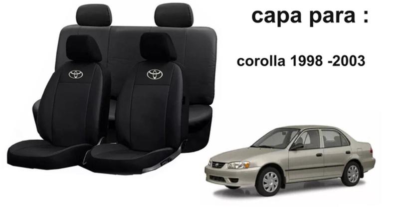 Imagem de Jogo Personalizado Corolla 98-03: Capas e Volante de Couro