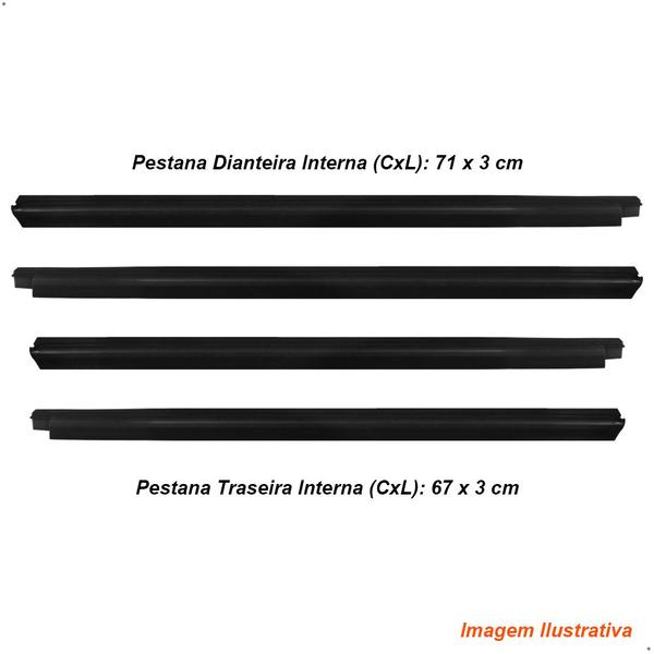 Imagem de Jogo Pestana Borracha Vedação Vidro Interna Borracha Fiat Palio 4 Portas 1996 1997 1998 1999 2000 2001 2002 2003 2004 2005 2006 2007