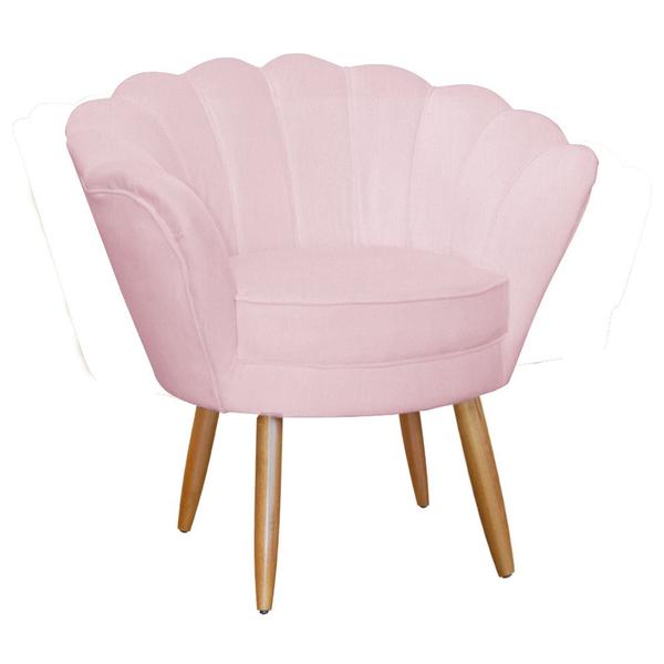 Imagem de Jogo Pétala Namoradeira e 2 Poltronas Estofada Para Recepção Suede Rosa Bebe - LM DECOR