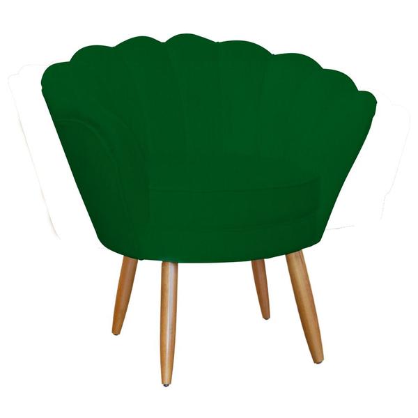 Imagem de Jogo Pétala Namoradeira e 2 Poltronas Estofada Para Recepção Suede Verde - LM DECOR