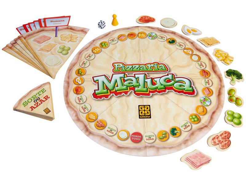 Jogo Pizzaria Maluca Tabuleiro Brinquedo 01283 joguinho criança Grow Imagem de Jogo Pizzaria Maluca Tabuleiro Brinquedo 01283 joguinho criança Grow