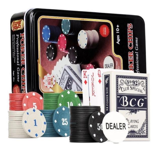 Jogo Poker Profissional Chips 80 Fichas + Baralho Cassino - Geral Imagem de Jogo Poker Profissional Chips 80 Fichas + Baralho Cassino