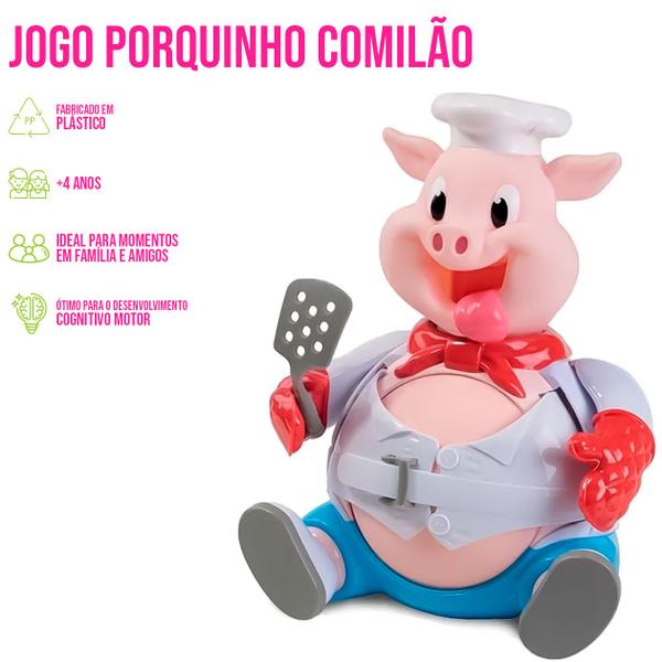 Imagem de Jogo Porquinho Comilão Explode Porcão Infantil Brinquedo - Multikids