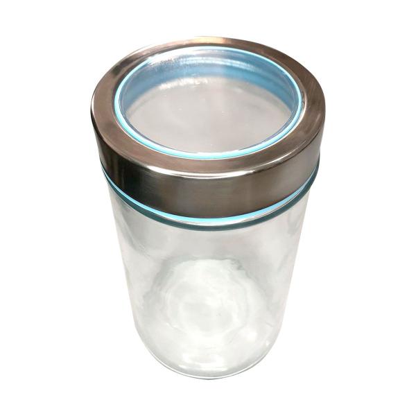 Jogo Porta Mantimentos Hermético Em Vidro Tampa Inox 3 Peças - HausKraft Imagem de Jogo Porta Mantimentos Hermético Em Vidro Tampa Inox 3 Peças