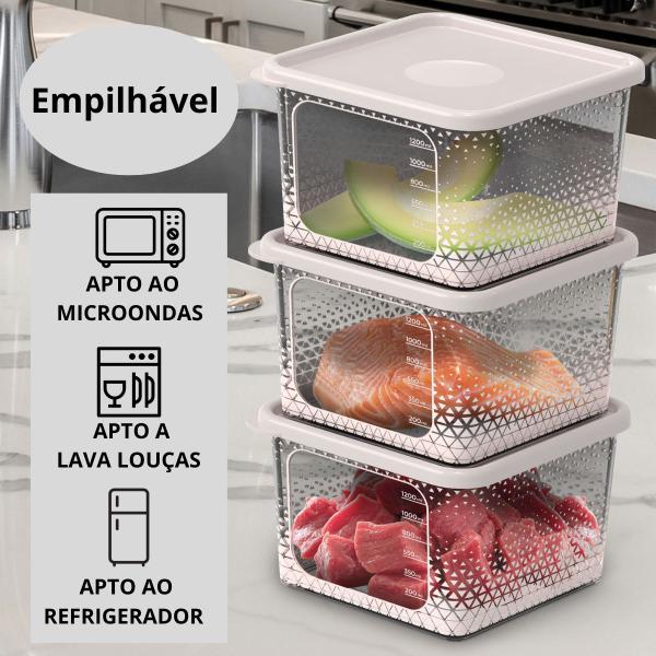 Jogo Potes de Mantimentos Cozinha Kit Conjunto 11 Peças Plástico Alimentos Com Medidor - Branco - Potte Imagem de Jogo Potes de Mantimentos Cozinha Kit Conjunto 11 Peças Plástico Alimentos Com Medidor - Branco