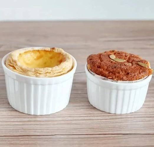 Imagem de Jogo Potes de Porcelana Ramekin Ramequim para Molhos e Petiscos 75ml Lyor