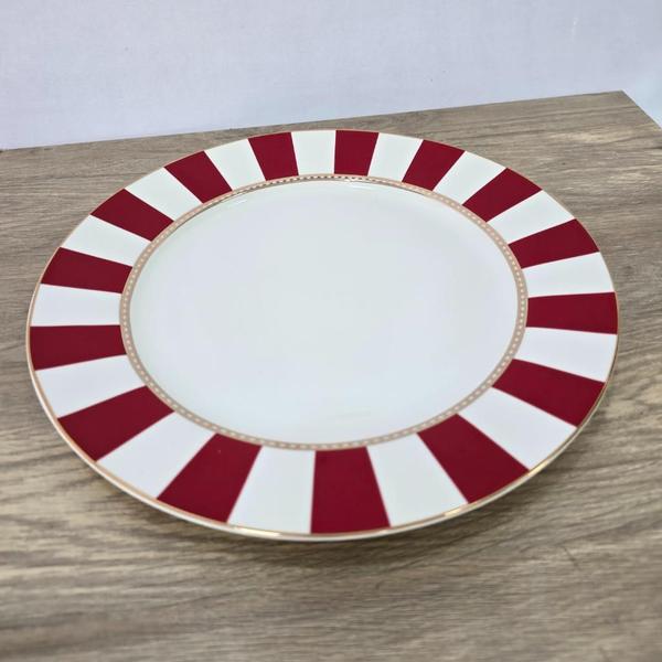Imagem de Jogo pratos rasos natal vermelho branco