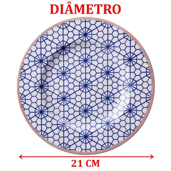 Imagem de Jogo Pratos Sobremesa Lanche 8Pçs 8 Pessoas Abstratta 21cm