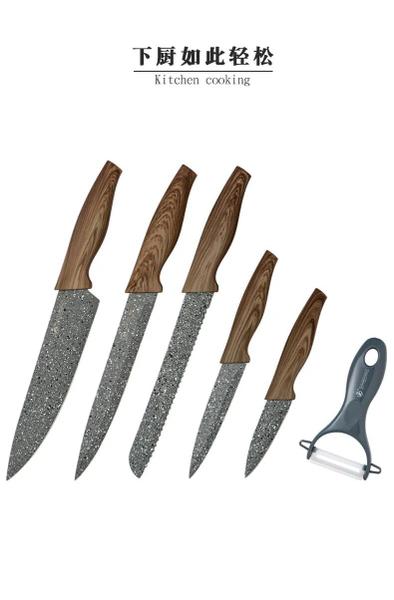 Jogo Profissional De Facas E Utensílios 6 Peças Corte Carnes - FACAMADEIRA Imagem de Jogo Profissional De Facas E Utensílios 6 Peças Corte Carnes