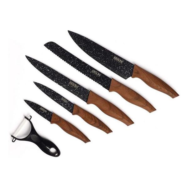 Jogo Profissional De Facas E Utensílios 6 Peças Corte Carnes - FACAMADEIRA Imagem de Jogo Profissional De Facas E Utensílios 6 Peças Corte Carnes