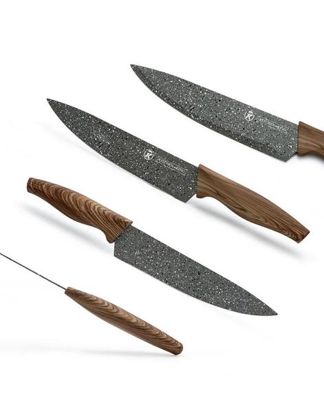 Jogo Profissional De Facas E Utensílios 6 Peças Corte Carnes - FACAMADEIRA Imagem de Jogo Profissional De Facas E Utensílios 6 Peças Corte Carnes