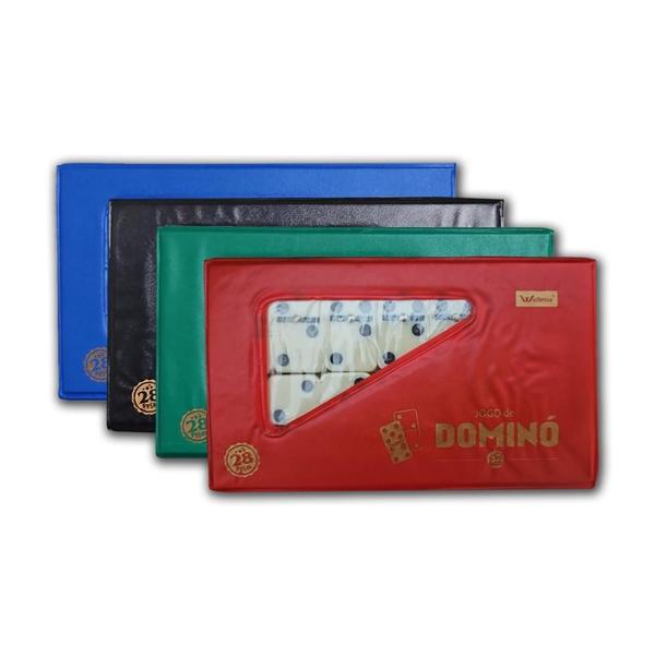 Jogo Profissional Dominó Melanina 28 Peças 6Mm Com Estojo Pr - Wellmix Imagem de Jogo Profissional Dominó Melanina 28 Peças 6Mm Com Estojo Pr