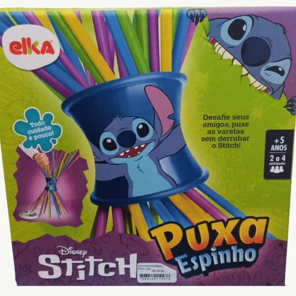 Imagem de Jogo Puxa Espinho Stitch Disney Brinquedo Infantil Elka 1297