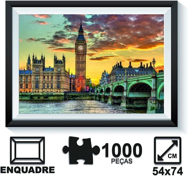 Imagem de Jogo Quebra Cabeça Big Ben Londres Paisagem Puzzle 1000 Peças