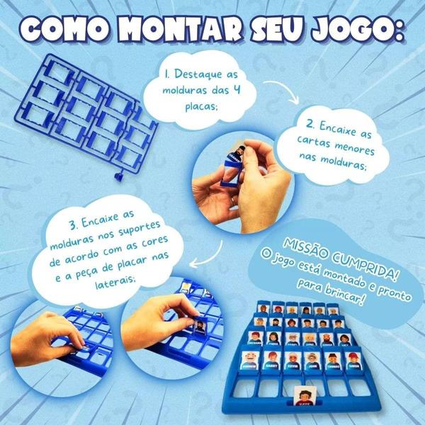 Imagem de Jogo Quem Sou Eu  Educativo Com Tabuleiro E Cartas Advinha - Tesla Store