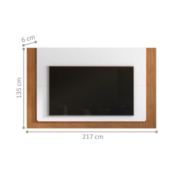 Imagem de Jogo Rack Painel para TVs 60 Polegadas Swan Cedro Branco