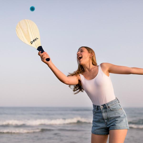 Imagem de Jogo Raquetes De Praia - Frescobol Bola Borracha + Bolsa