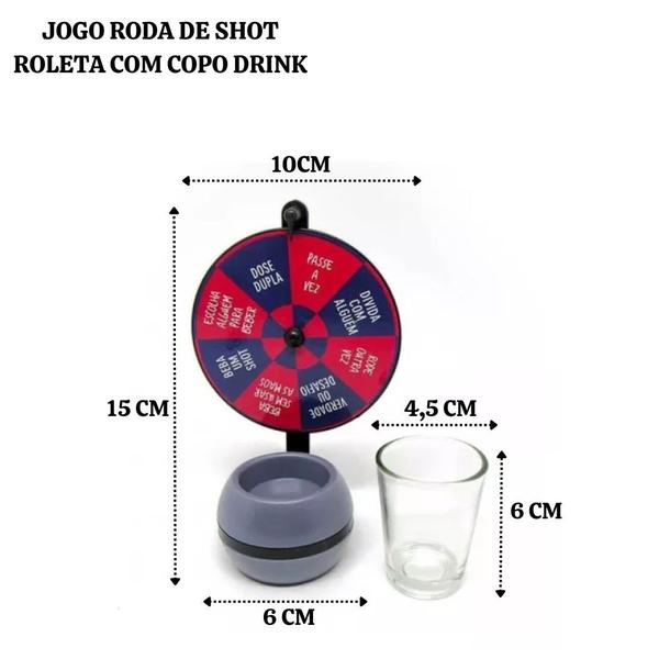 Imagem de Jogo roda de shot roleta com copo drink