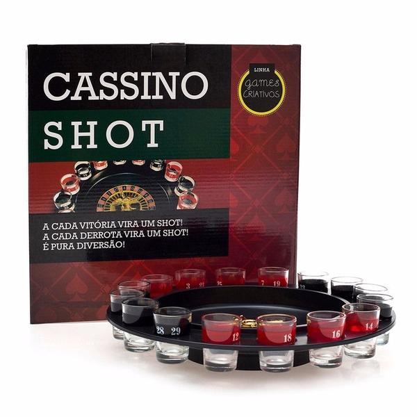 Imagem de Jogo Roleta Cassino Com 16 Copos Shot Drinks Bebidas