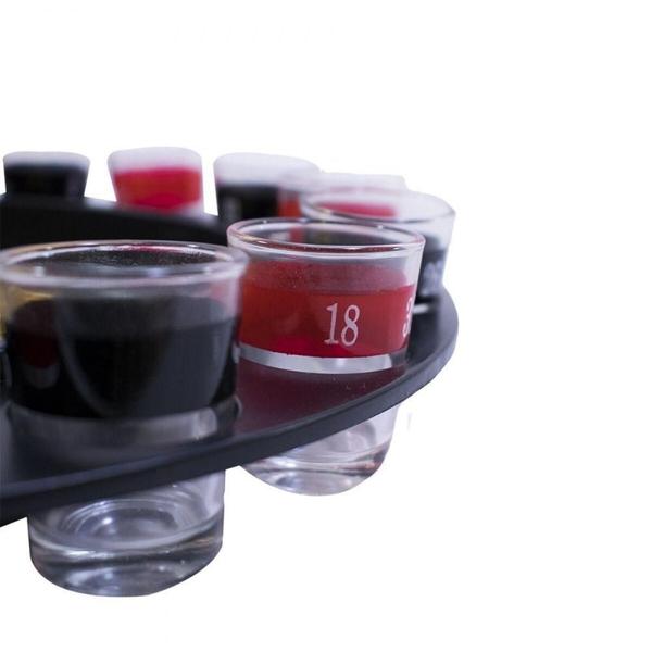 Imagem de Jogo Roleta Drink Com 16 Copos Para Shot 25Ml