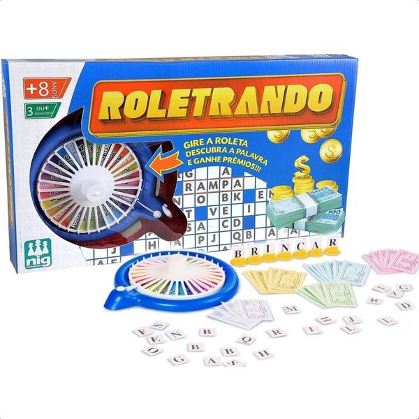 Imagem de Jogo Roletrando Infantil Raciocínio Lógico Estratégia 20 Bases Plásticas +7 Anos Nig Brinquedos- 1620