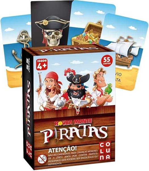 Imagem de Jogo Rouba Montes, Piratas, Coluna, 55 Cartas, Multicor