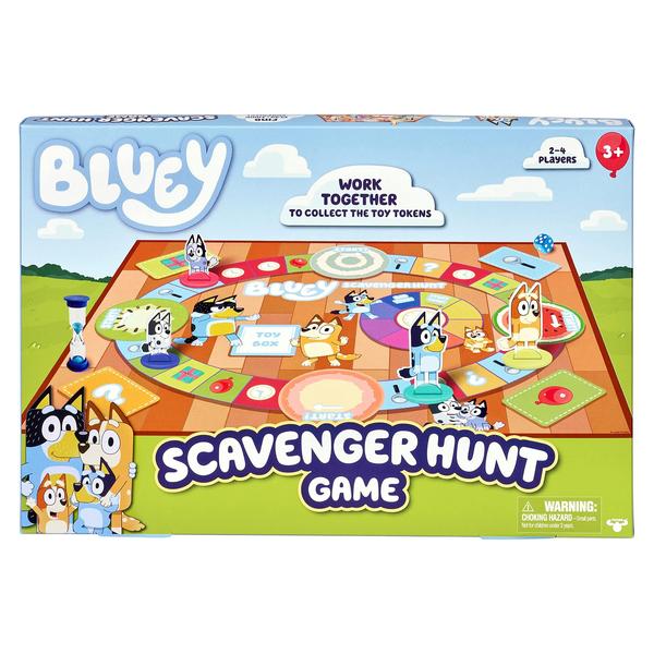 Imagem de Jogo Scavenger Hunt Bluey para 2 a 4 jogadores com fichas de brinquedo a partir de 3 anos