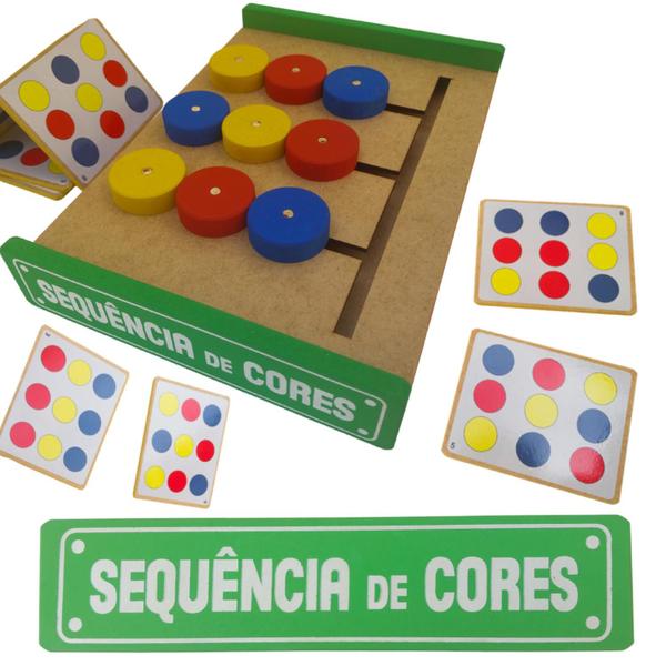 Imagem de Jogo sequencia de cores brinquedo pedagógico