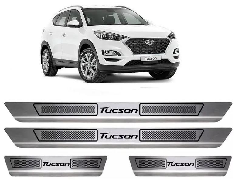 Imagem de Jogo Soleira de Porta Aco Inox Hyundai Tucson 2017 a 2021