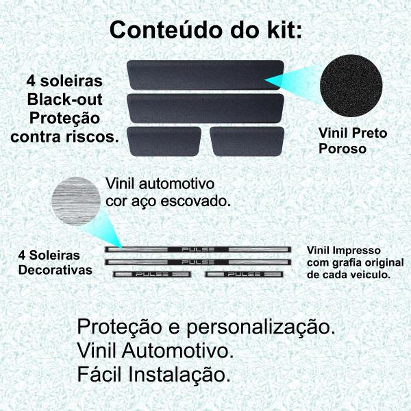 Imagem de Jogo Soleira Fiat Pulse Kit 4 Portas